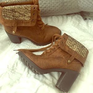 JustFab Brown Boots - 6.5M